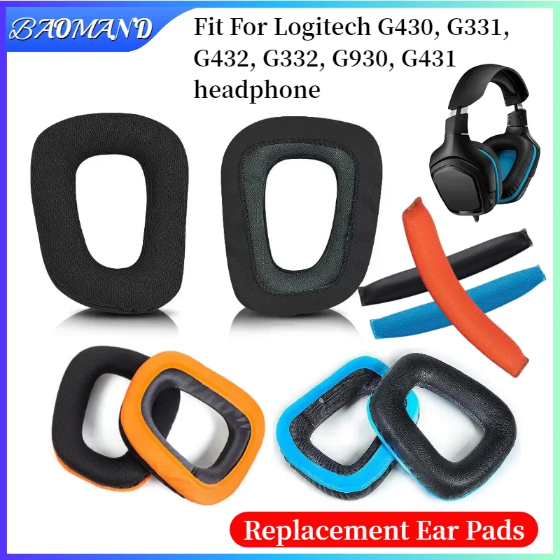 Ear pads for Logitech G430, G331, G432, G332, G930, G431 Headphones Memory Sponge Sleeves Cover Case Repair Parts Earpads
Ear pads for Logitech G430, G331, G432, G332, G930, G431 Headphones Memory Sponge Sleeves Cover Case Repair Parts Earpads