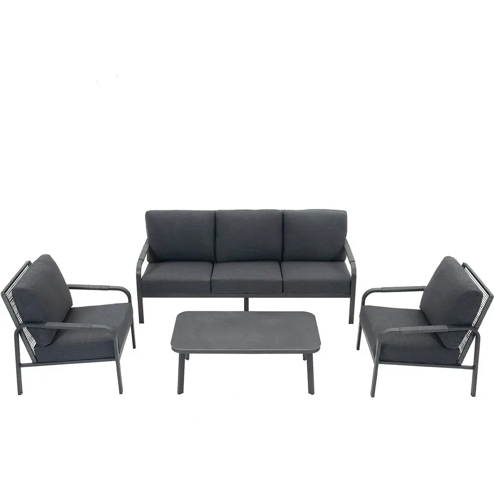 4-Piece Outdoor Soa Set with Coee Table – 3-Seat Soa and Rattan-Style Backrests, Perect or Patio, Balcony, Garden (Grey)
4-Piece Outdoor Soa Set with Coee Table – 3-Seat Soa and Rattan-Style Backrests, Perect or Patio, Balcony, Garden (Grey)
