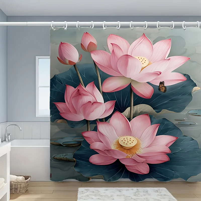 Занавеска для душа с цветком розового лотоса — полиэстер, модная тема, тканая, сезонная универсальность, несколько размеров, светоблокировка
Занавеска для душа с цветком розового лотоса — полиэстер, модная тема, тканая, сезонная универсальность, несколько размеров, светоблокировка