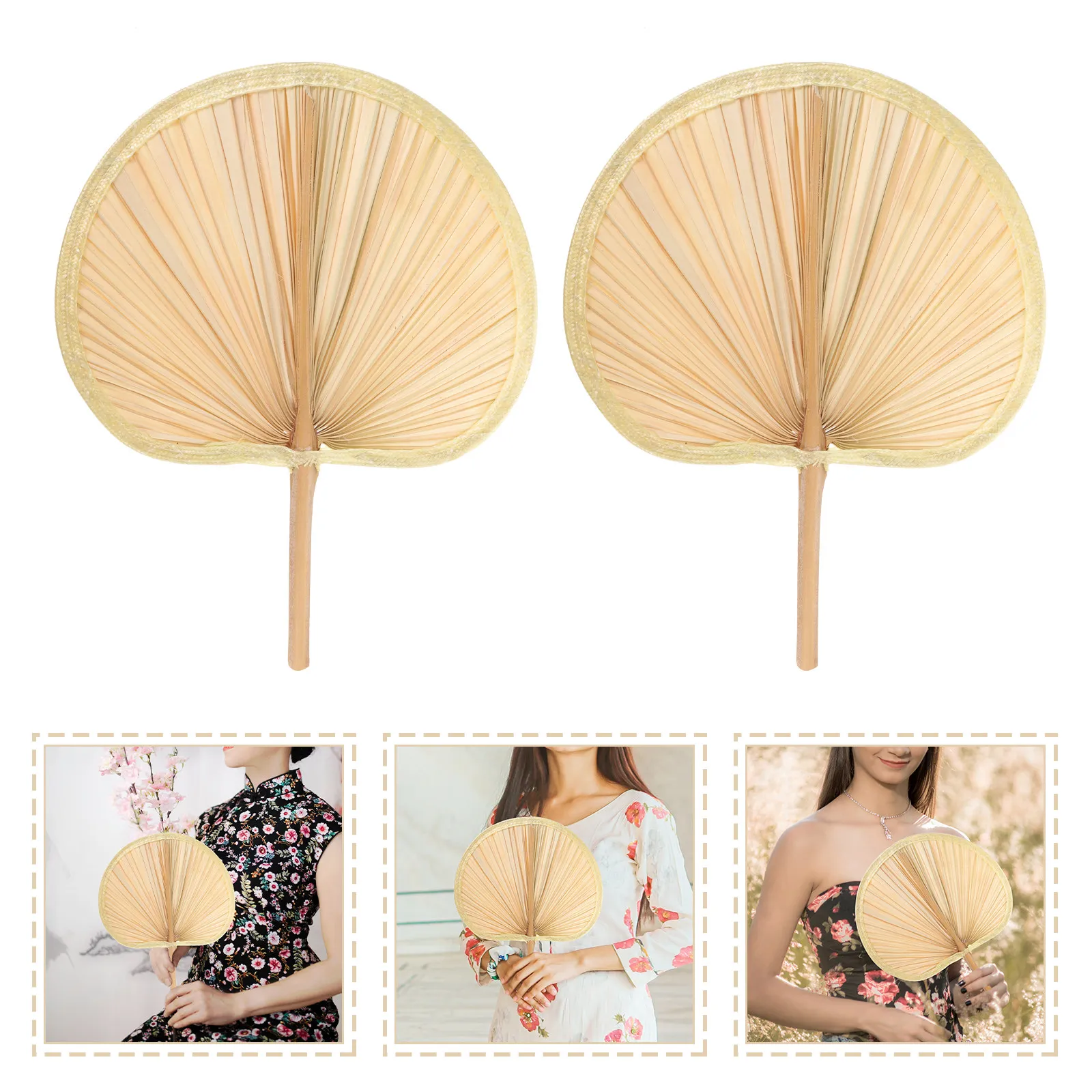 2Pcs Chinese Style Hand Fan Hand Woven Banana Leaves Lightweight Cooling Fan for Summer Beach Party Wall Art Wall Decoration
2Pcs Chinese Style Hand Fan Hand Woven Banana Leaves Lightweight Cooling Fan for Summer Beach Party Wall Art Wall Decoration