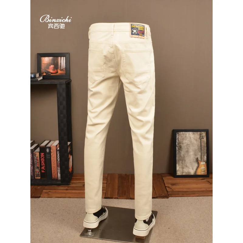 2025 autumn and winter retro beige jeans men's high-end trendy elastic small foot thick casual pants men
2025 autumn and winter retro beige jeans men's high-end trendy elastic small foot thick casual pants men