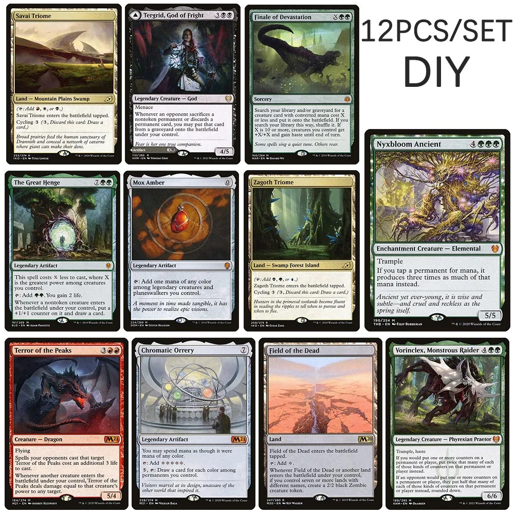 DIY homemade Magic the Gatherings storms 12PCS Mox Amber The Great Henge Vorinclex Chromatic Orrery Toy fight card board game
DIY homemade Magic the Gatherings storms 12PCS Mox Amber The Great Henge Vorinclex Chromatic Orrery Toy fight card board game