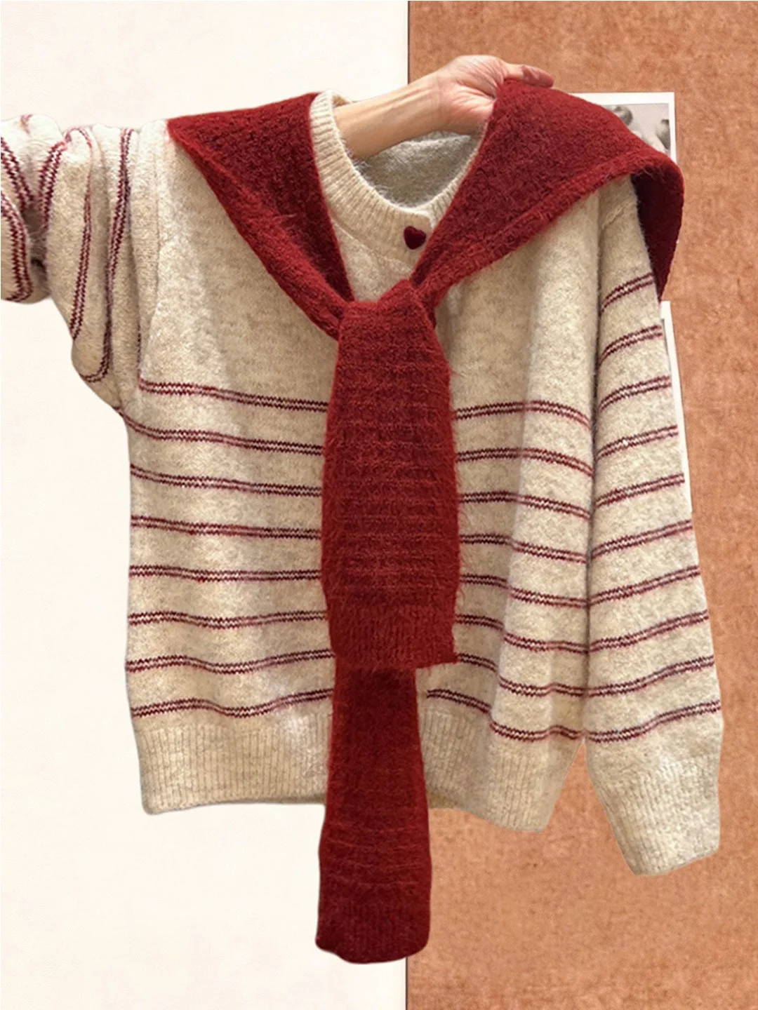 Red Striped Knitted Long Sve Cardigan Women's Autumn Inner Wear Korean Sle Top Set Casual Commute Sle Loose Fit
Red Striped Knitted Long Sve Cardigan Women's Autumn Inner Wear Korean Sle Top Set Casual Commute Sle Loose Fit