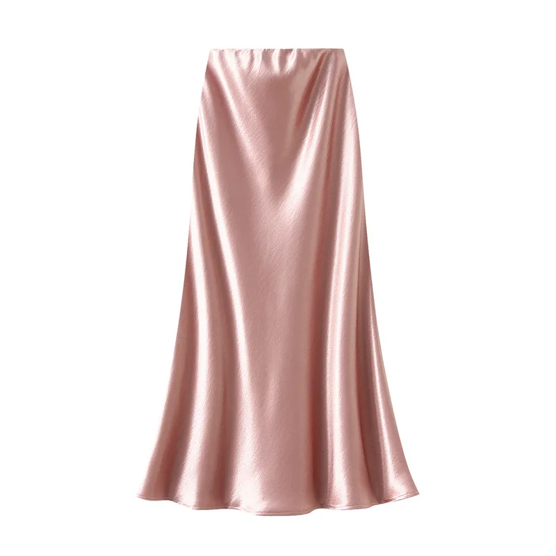 Satin fish tail skirt with spring and summer temperament, simple and hanging feeling, hip hugging A-line
Satin fish tail skirt with spring and summer temperament, simple and hanging feeling, hip hugging A-line