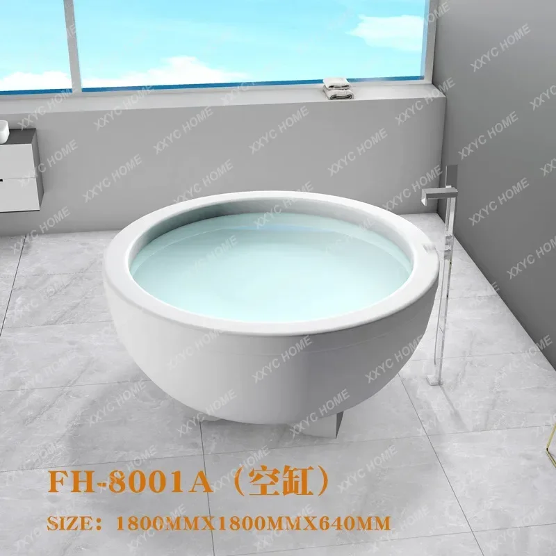 DC Double thermostatic couple hotel Jacuzzi Household free-standing round acrylic bathtub
DC Double thermostatic couple hotel Jacuzzi Household free-standing round acrylic bathtub