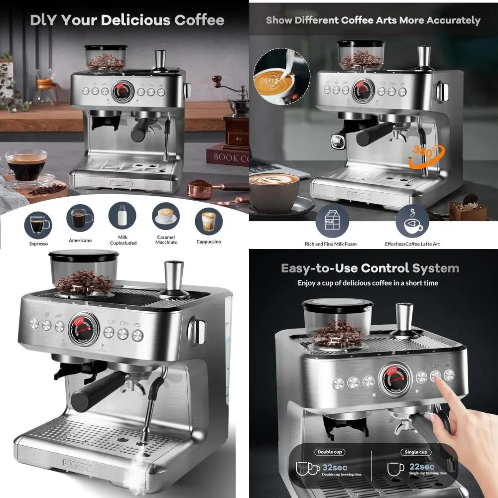 20 Bar hine with Grinder & Milk rother, Coee hine with 96Oz Removable Water Tank, Proional Maker or Home Caé, Stainlee Maker or
20 Bar hine with Grinder & Milk rother, Coee hine with 96Oz Removable Water Tank, Proional Maker or Home Caé, Stainlee Maker or