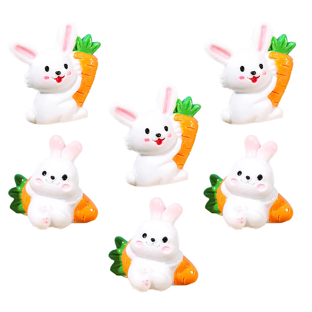 6pcs Miniature Rabbit Figurines Resin Creative Design Lifelike Appearance Garden Ornament Figurines
6pcs Miniature Rabbit Figurines Resin Creative Design Lifelike Appearance Garden Ornament Figurines
