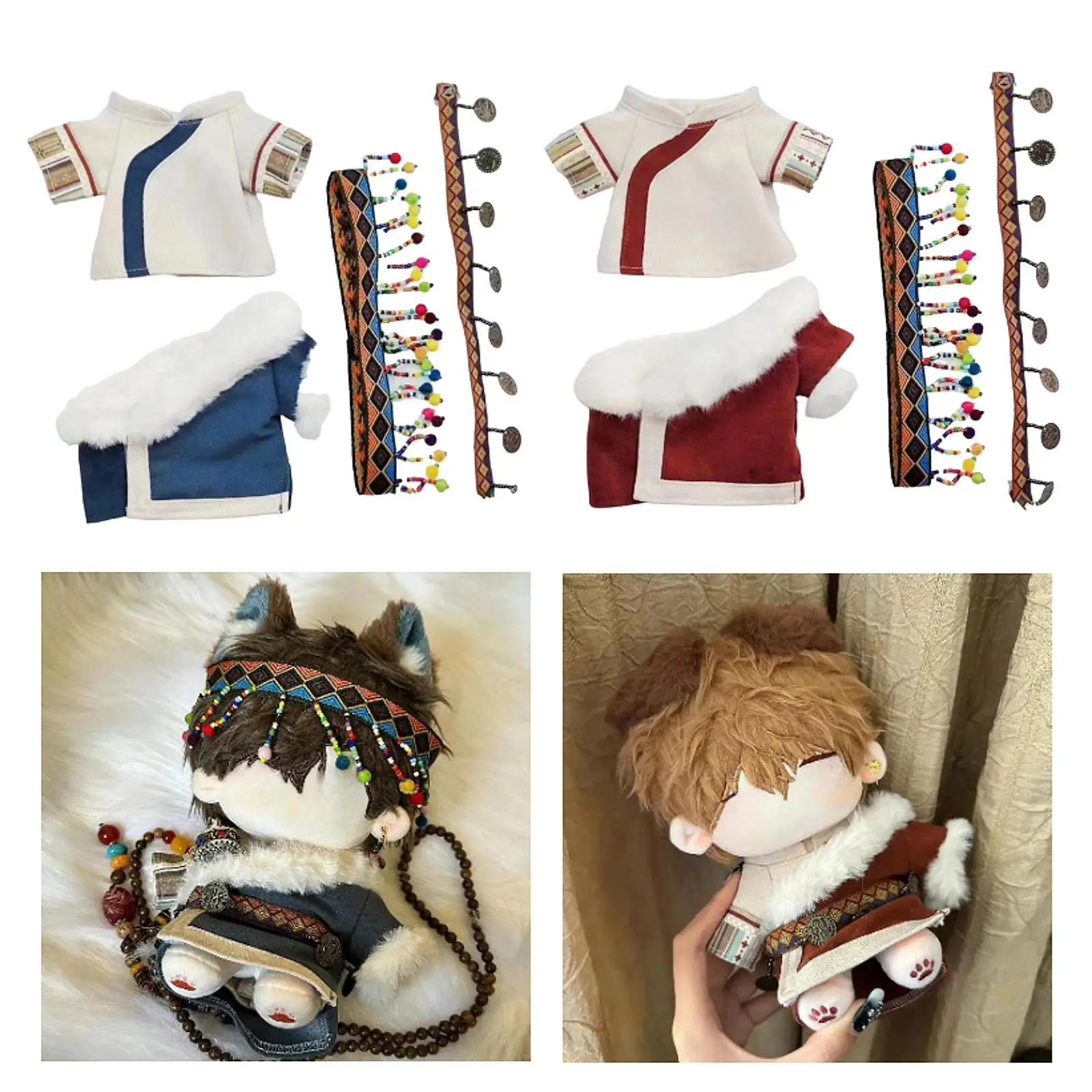 20cm Doll Clothes DIY Child Toy Party Favor Tibetan Ethnic Clothing Set Girls Gift Fashion Plush Doll Accessories Doll Clothing
20cm Doll Clothes DIY Child Toy Party Favor Tibetan Ethnic Clothing Set Girls Gift Fashion Plush Doll Accessories Doll Clothing