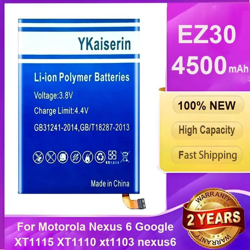 Аккумулятор для мобильного телефона EZ30 4500 мАч для Motorola Nexus 6 Google XT1115 XT1110 xt1103 nexus6, надежное питание
Аккумулятор для мобильного телефона EZ30 4500 мАч для Motorola Nexus 6 Google XT1115 XT1110 xt1103 nexus6, надежное питание
