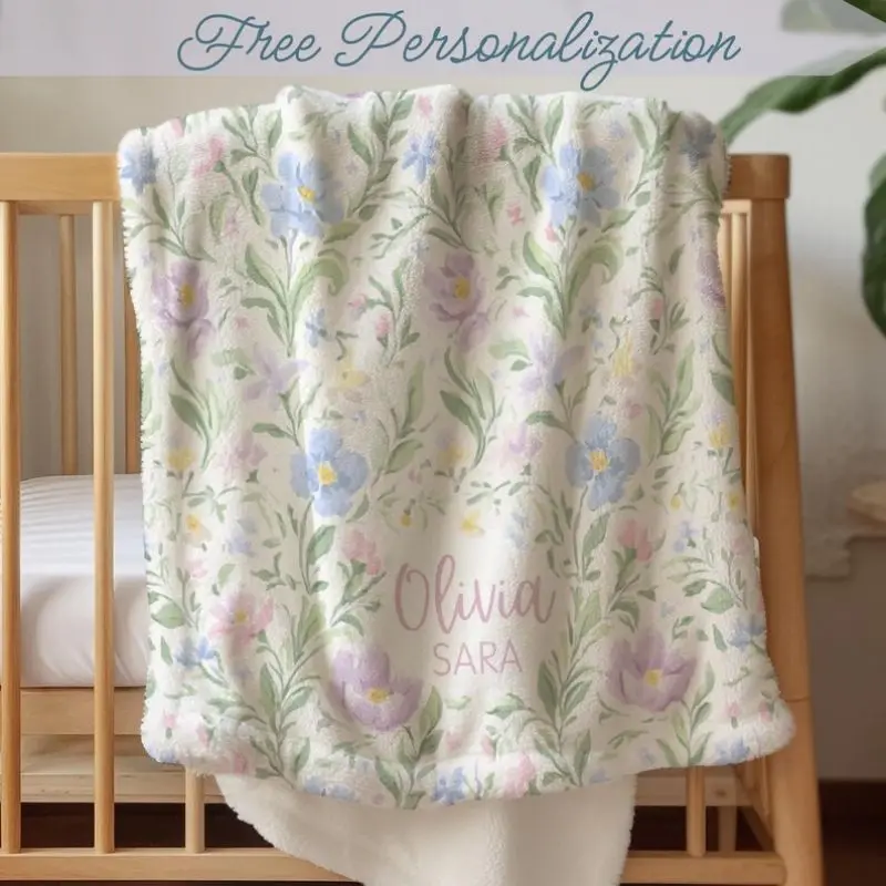 VIKAMA Watercolor Floral Flannel Baby Blanket Soft Cozy For Baby Girl Crib Nursery Bed Stroller Shower Gift All Season
VIKAMA Watercolor Floral Flannel Baby Blanket Soft Cozy For Baby Girl Crib Nursery Bed Stroller Shower Gift All Season
