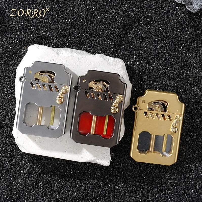 ZORRO Creative Personality Open Flame Kerosene Lighter Mecha Transparent Warehouse Ejector Ignition Cigarette Lighter Men's Gift
ZORRO Creative Personality Open Flame Kerosene Lighter Mecha Transparent Warehouse Ejector Ignition Cigarette Lighter Men's Gift