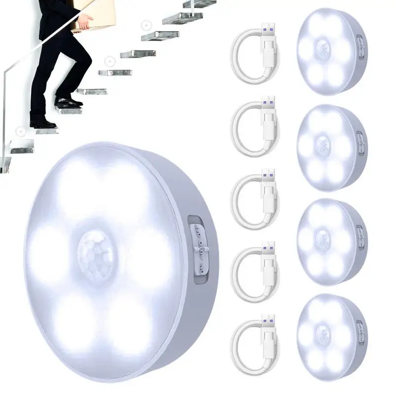 5 Pcs Wireless Round Motion Sensor LED Night Light Battery Powered Cabinet Night Lamp Bedside Lights For Bedroom Closet Lighting
5 Pcs Wireless Round Motion Sensor LED Night Light Battery Powered Cabinet Night Lamp Bedside Lights For Bedroom Closet Lighting