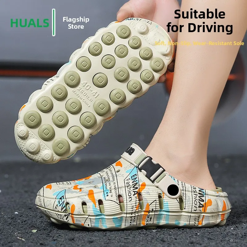 Men's Summer Outdoor Anti-slip Driving Large Size Sports Headed Slippers Beach Sandals Breathable Comfortable EVA Slip-On Shoes
Men's Summer Outdoor Anti-slip Driving Large Size Sports Headed Slippers Beach Sandals Breathable Comfortable EVA Slip-On Shoes