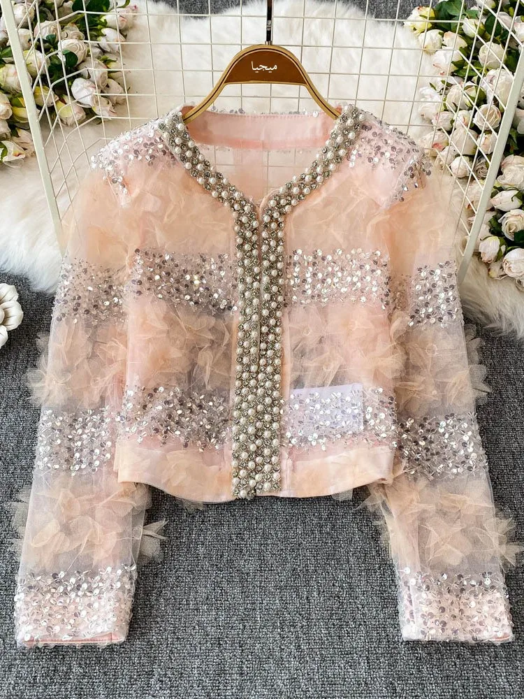 Ele Pearl Pendant Net irt Женская мода Весна Лето Новый Sle Luxury Sensation Quali Топ Тяжелая рабочая вышивка
Ele Pearl Pendant Net irt Женская мода Весна Лето Новый Sle Luxury Sensation Quali Топ Тяжелая рабочая вышивка