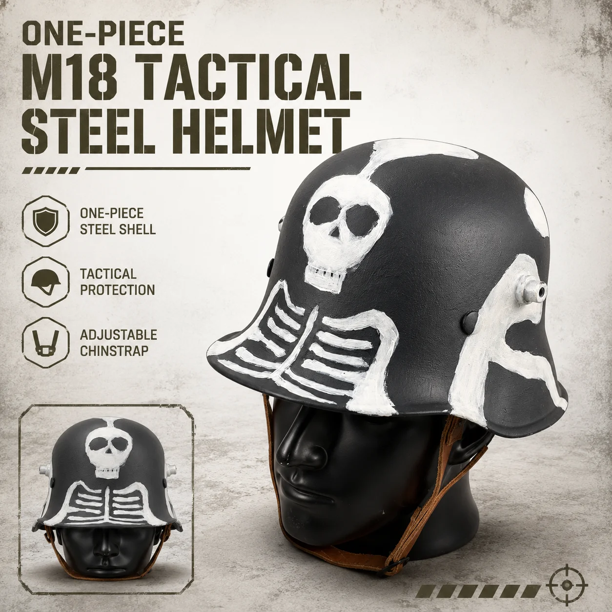 WW1 German M18 Helmet Retro Steel Military Helmets Genuine Leather Liner WWII Army Tactical Gear Cosplay Collectibles
WW1 German M18 Helmet Retro Steel Military Helmets Genuine Leather Liner WWII Army Tactical Gear Cosplay Collectibles