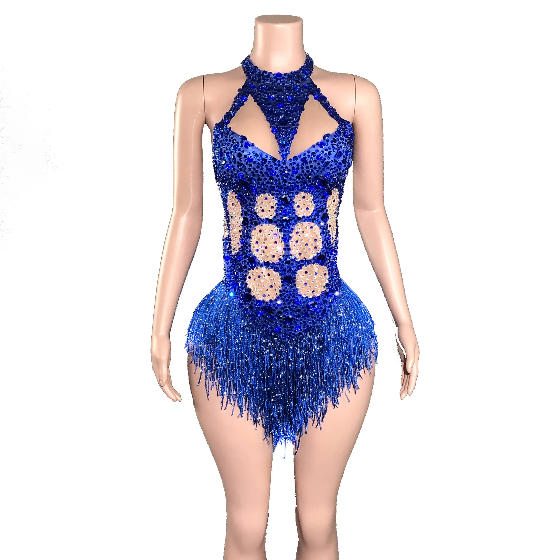 Birthday Costume Diamond Performance Costume Female Singer Walk Show Rhinestone Tassel Elastic Skinny Latin Dance Skirt Dress
Birthday Costume Diamond Performance Costume Female Singer Walk Show Rhinestone Tassel Elastic Skinny Latin Dance Skirt Dress