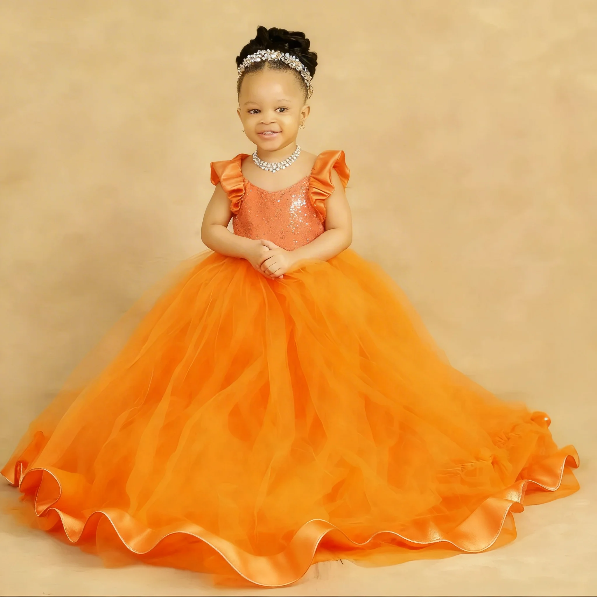 Custom Orange Flower Girl Dress Wedding Sleeveless Floor Length Elegant Kids Gown FirstCommunion Birthday Party Ball Prom Outfit
Custom Orange Flower Girl Dress Wedding Sleeveless Floor Length Elegant Kids Gown FirstCommunion Birthday Party Ball Prom Outfit