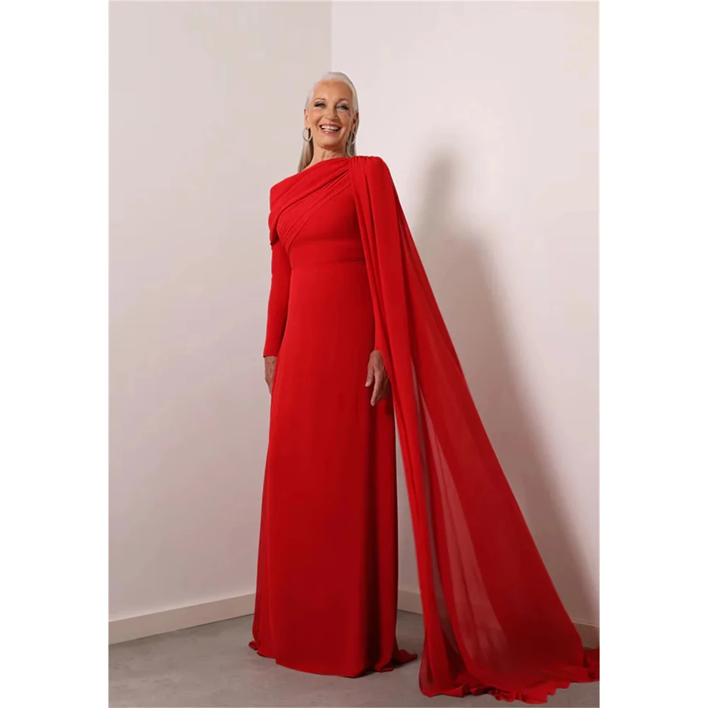 Red Long Sleeves with Shawl Formal Evening Dress Floor-length Prom Dresses 2025 Customized Elegant vestidos de noiva Party Gowns
Red Long Sleeves with Shawl Formal Evening Dress Floor-length Prom Dresses 2025 Customized Elegant vestidos de noiva Party Gowns