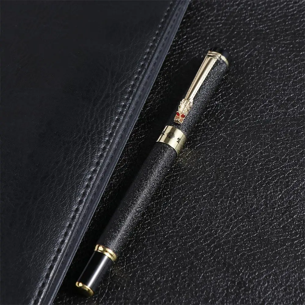 High Quality Writing Supplies Stationery Frosted Black Golden Dragon Luxury Business Ink Pen Writing Pen Fountain Pen Ink Pen
High Quality Writing Supplies Stationery Frosted Black Golden Dragon Luxury Business Ink Pen Writing Pen Fountain Pen Ink Pen