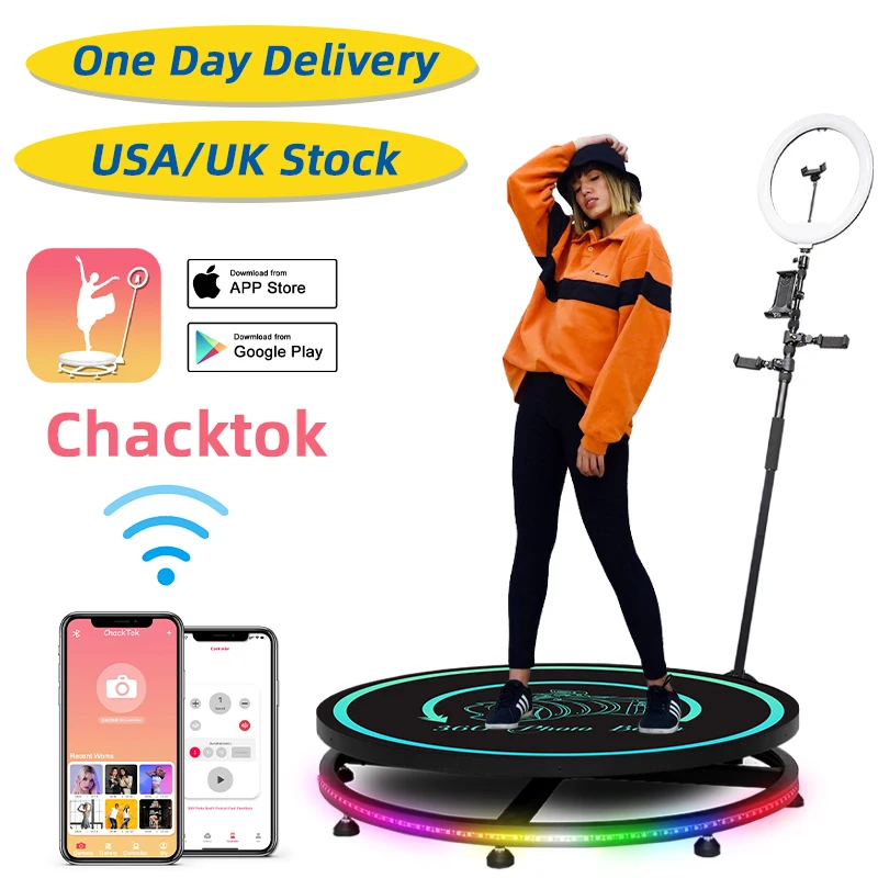 Chacktok 100cm Intelligent Operation Spin Rotating Selfie 360 Degree Photo Booth Photobooth Camera Ipad Video Booth for Events
Chacktok 100cm Intelligent Operation Spin Rotating Selfie 360 Degree Photo Booth Photobooth Camera Ipad Video Booth for Events