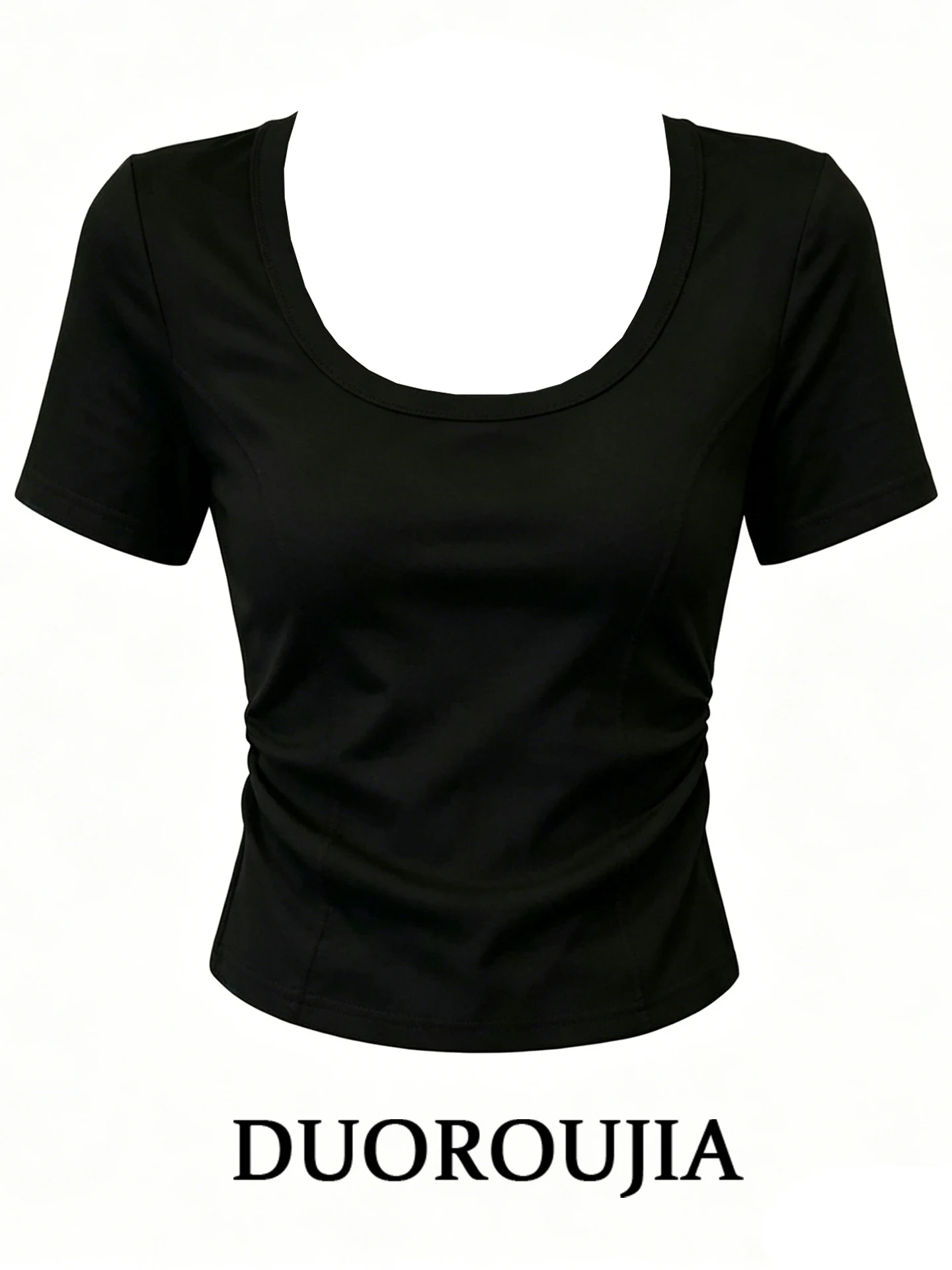 DUOR plus Size Women's Black Short Sleeve T-Shirt Slimming Color Regular Shoulder Top Korean Style Summer Casual Wear
DUOR plus Size Women's Black Short Sleeve T-Shirt Slimming Color Regular Shoulder Top Korean Style Summer Casual Wear
