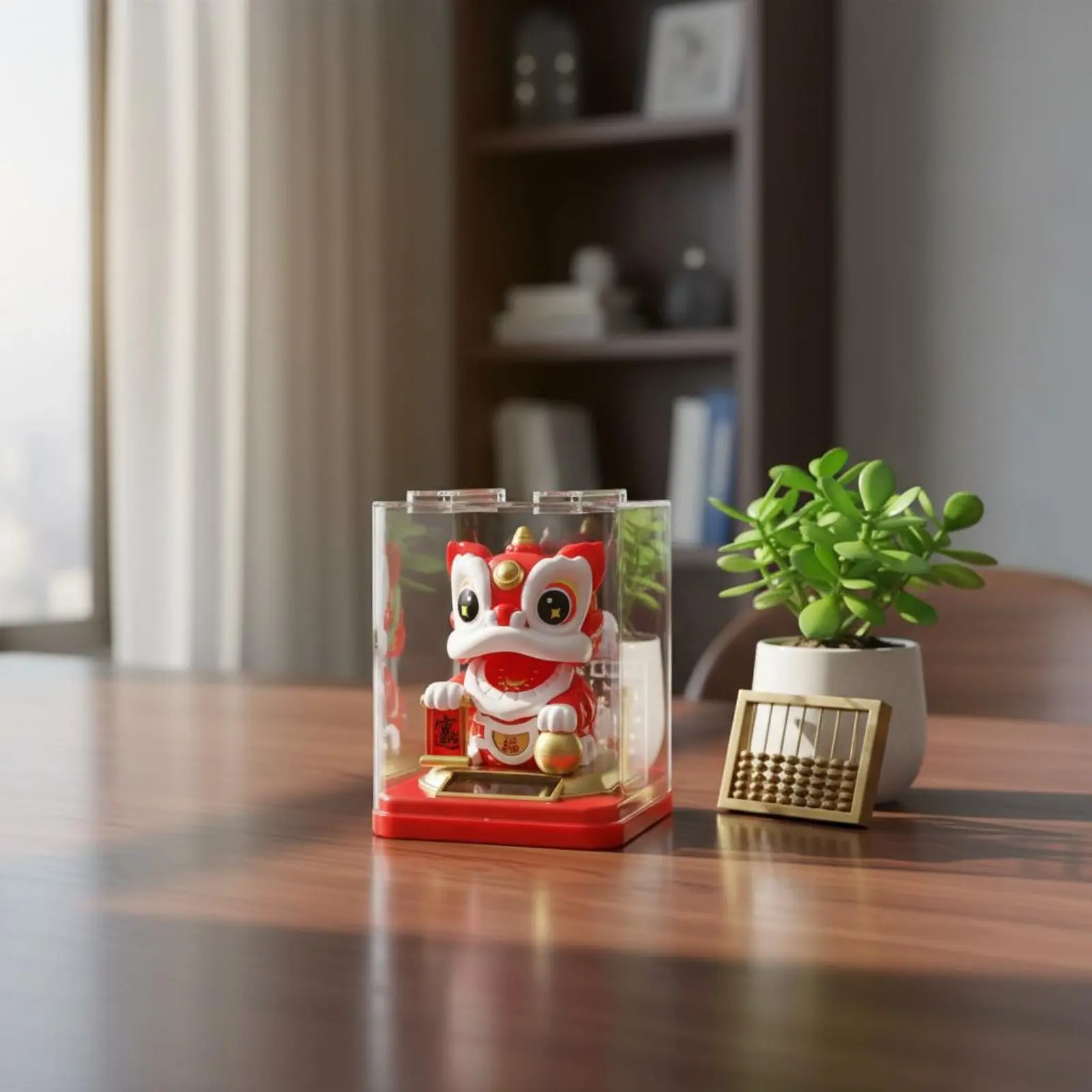 Solar Powered Lion Dance Bobblehead Good Luck Attraction House Decoration for Office Desk
Solar Powered Lion Dance Bobblehead Good Luck Attraction House Decoration for Office Desk