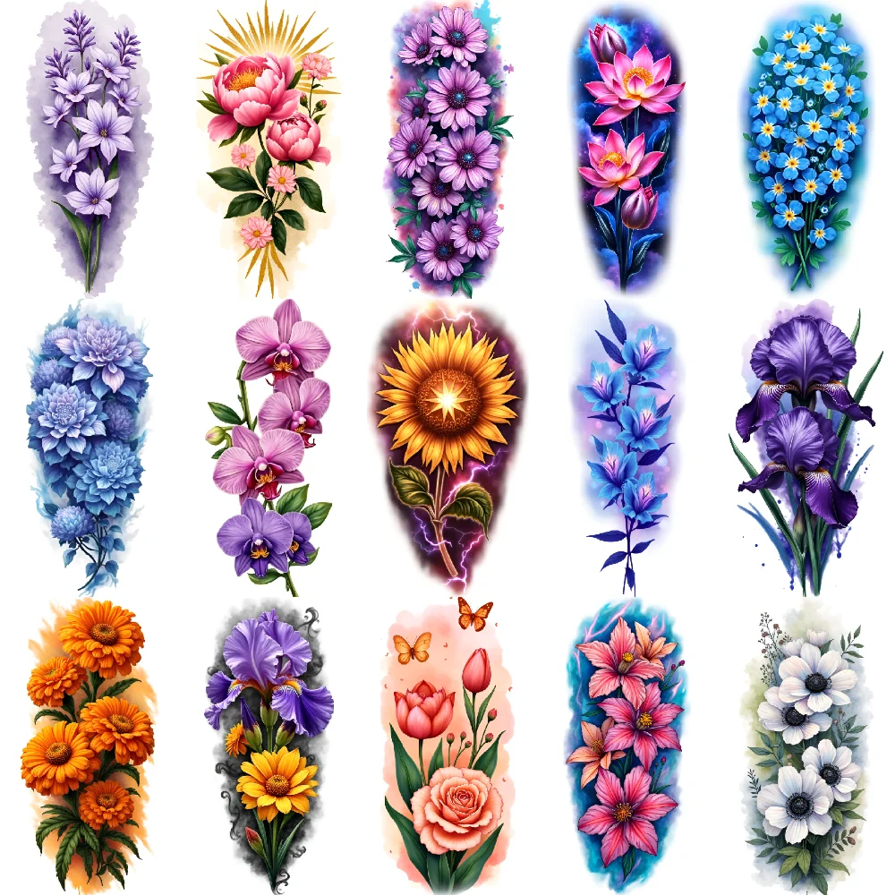 9pcs Temporary Tattoo Orange Flowers Realistic Temporary Tattoos Orchids Blue Flowers Waterproof Long-lasting Body Stickers For
9pcs Temporary Tattoo Orange Flowers Realistic Temporary Tattoos Orchids Blue Flowers Waterproof Long-lasting Body Stickers For