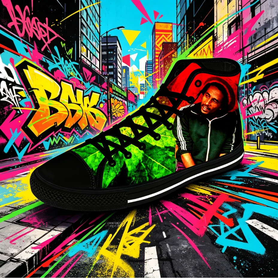 Bob Marley Vintage High Top Sneakers Legend Singer Graphic Soft Sole Wear Resistant Unisex Footwear
Bob Marley Vintage High Top Sneakers Legend Singer Graphic Soft Sole Wear Resistant Unisex Footwear