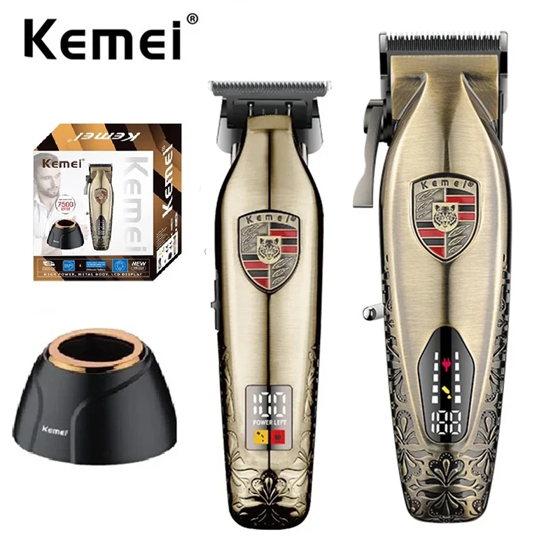 Kemei Rechargeable Hair Trimmer and Barber Professional Hair Clippers Set Cordless Electric Hair Cutting Machine Brushless Motor
Kemei Rechargeable Hair Trimmer and Barber Professional Hair Clippers Set Cordless Electric Hair Cutting Machine Brushless Motor