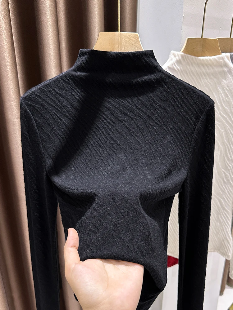 Женский трикотажный топ с цветочной вышивкой, облегающий, с высоким воротником, для ношения под одеждой, весна-осень
Женский трикотажный топ с цветочной вышивкой, облегающий, с высоким воротником, для ношения под одеждой, весна-осень