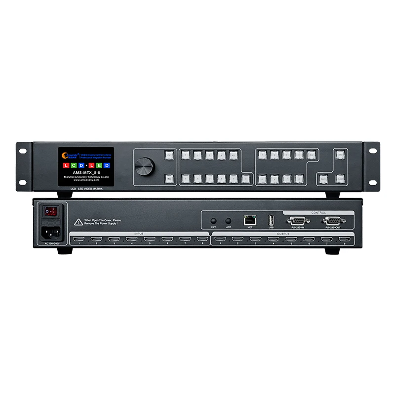 4K HD Matrix 8*8 HD Switcher Video Wall Controller 8 Inputs and 8 Outputs Support 8PCS TV LCD Screens and 8PCS Computers
4K HD Matrix 8*8 HD Switcher Video Wall Controller 8 Inputs and 8 Outputs Support 8PCS TV LCD Screens and 8PCS Computers