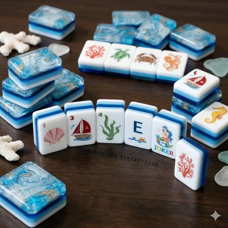 2026 Seller Summer Modern American Mahjong Tile Foldable Blue Ocean Mermaid 160-Piece Acrylic 4 Players
2026 Seller Summer Modern American Mahjong Tile Foldable Blue Ocean Mermaid 160-Piece Acrylic 4 Players
