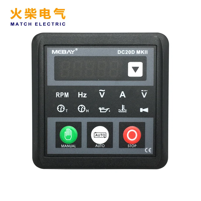 DC20D MKII small air-cooled generator set controller, manual/automatic control module, fire switch
DC20D MKII small air-cooled generator set controller, manual/automatic control module, fire switch