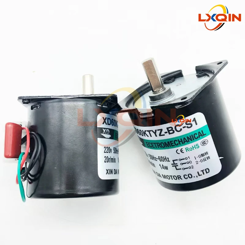 LXQIN Roll Rewinder Motor XD60KTYZ-BC-S1 for take up system roller motor 220V printer paper reel motor 8mm shaft
LXQIN Roll Rewinder Motor XD60KTYZ-BC-S1 for take up system roller motor 220V printer paper reel motor 8mm shaft