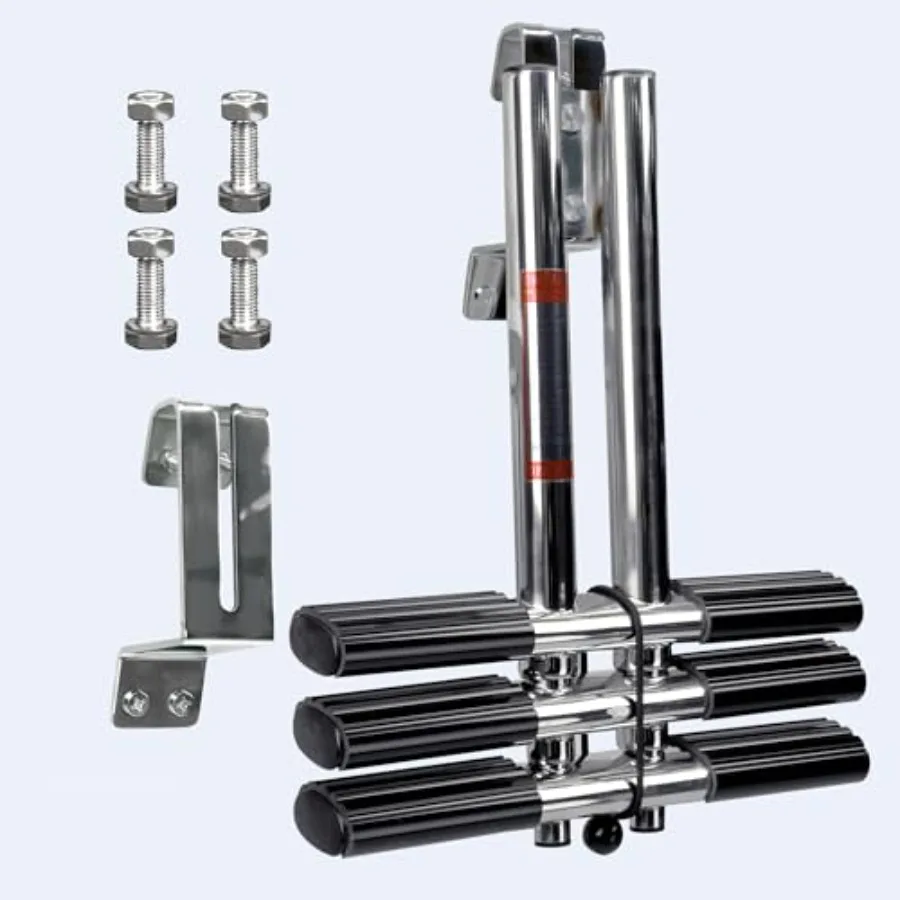 3 Step Boat Ladder Stainless Steel Dive Boarding Ladders for Bass Fishing Boats Heavy-Duty with Non-Slip Treads
3 Step Boat Ladder Stainless Steel Dive Boarding Ladders for Bass Fishing Boats Heavy-Duty with Non-Slip Treads