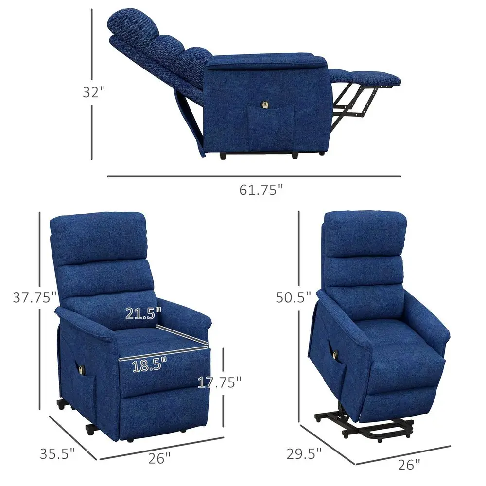 Power Lift Recliner Chair for Elderly, Easy Assembly, Fabric Lift Chair for Adults, Recliner Sofa with Remote Control, Side Poc
Power Lift Recliner Chair for Elderly, Easy Assembly, Fabric Lift Chair for Adults, Recliner Sofa with Remote Control, Side Poc
