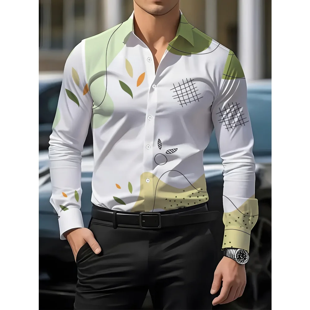 Men's Long Sleeve Lapel Shirt Spring 3D Printed Floral Cool Print Comfortable Soft Fashion Button-Down Comfortable Men's Shirt
Men's Long Sleeve Lapel Shirt Spring 3D Printed Floral Cool Print Comfortable Soft Fashion Button-Down Comfortable Men's Shirt
