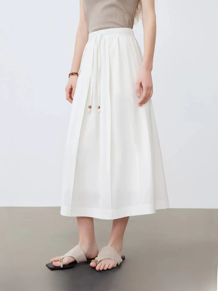 New White Pleated A-Line Skirt for Women Drawstring Color Block Commuter Style High Waist Polyester Fiber City Walk
New White Pleated A-Line Skirt for Women Drawstring Color Block Commuter Style High Waist Polyester Fiber City Walk