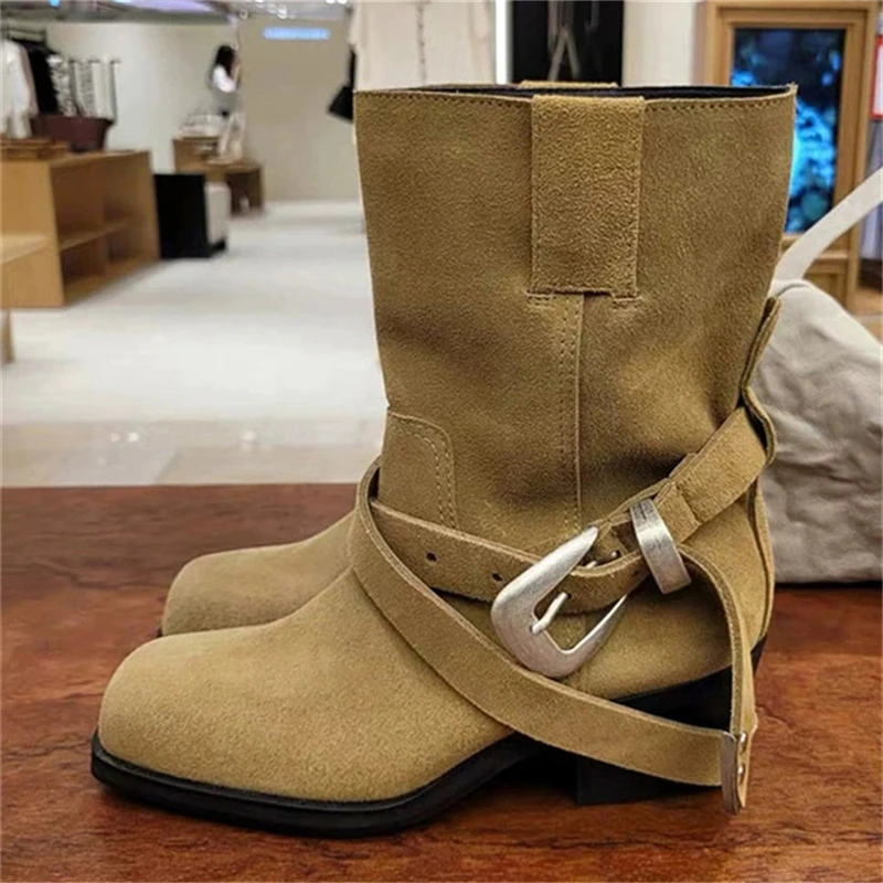 Eilyken, осенне-зимний дизайн, женские ботильоны с пряжкой на ремне, обувь в стиле панк на квадратном низком каблуке, женские ботильоны «Челси»
Eilyken, осенне-зимний дизайн, женские ботильоны с пряжкой на ремне, обувь в стиле панк на квадратном низком каблуке, женские ботильоны «Челси»