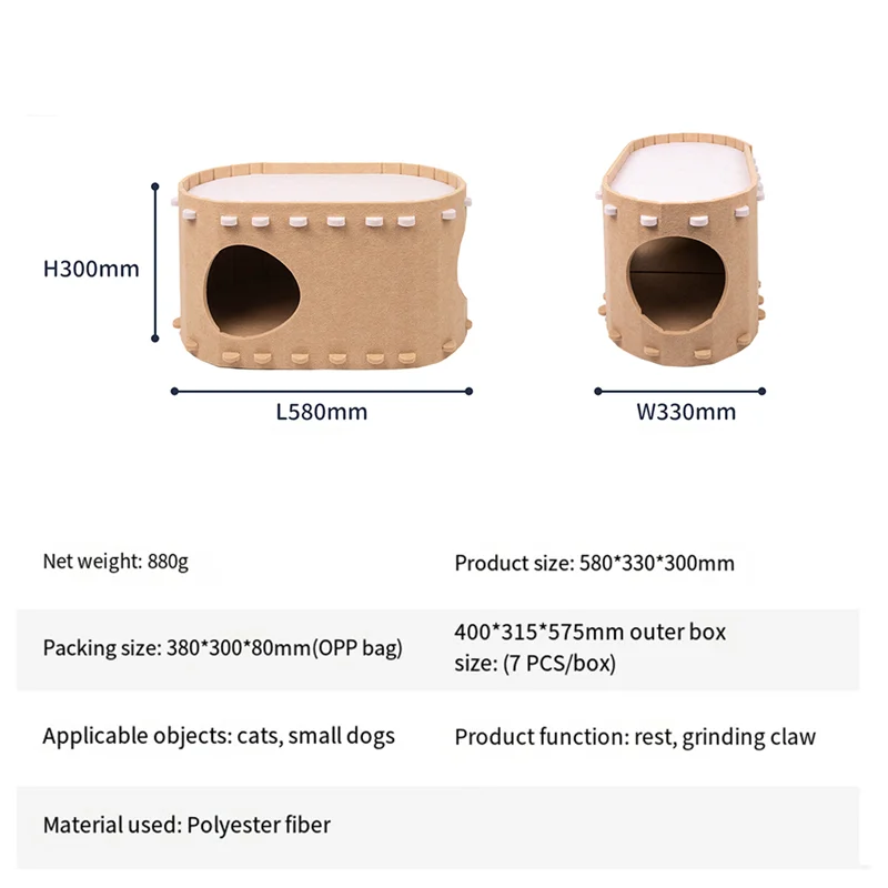 AK25-Cat Cave Beds For Indoor Cats, Pet Cat House For Multiple & Large Cats Up To 22 Lbs, Scratch Resistant Cat Caves
AK25-Cat Cave Beds For Indoor Cats, Pet Cat House For Multiple & Large Cats Up To 22 Lbs, Scratch Resistant Cat Caves