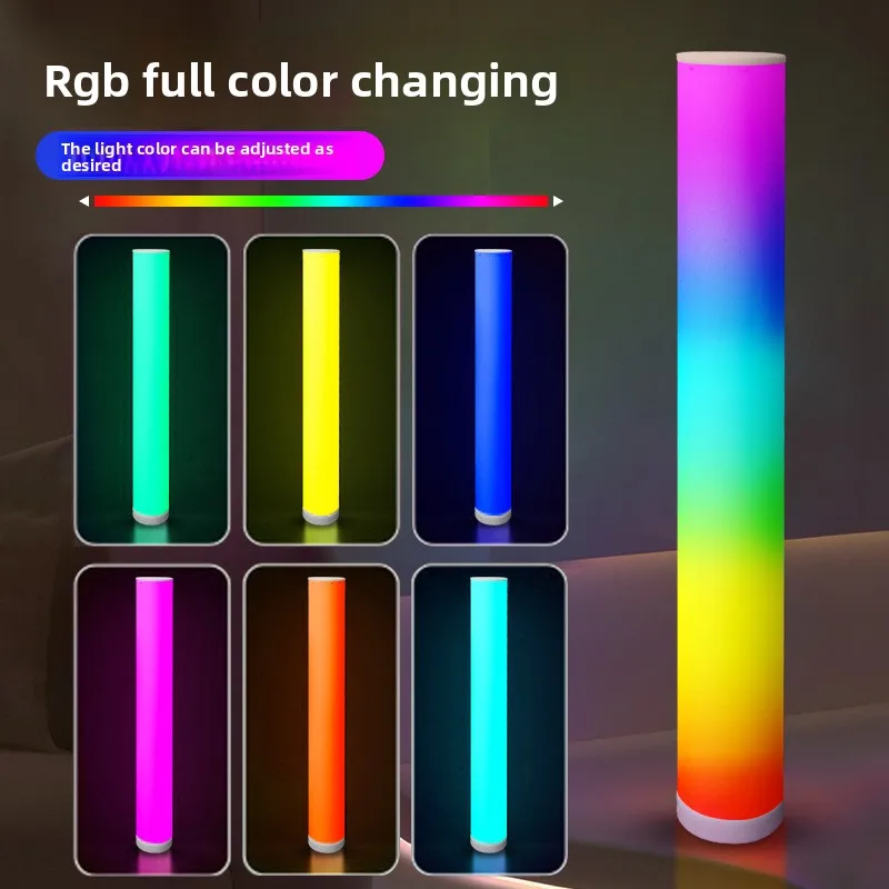 Атмосферный RGB-светильник-ночник цилиндрической формы, напольная лампа для гостиной, игровая мини-лампа, портативный светодиодный светильник
Атмосферный RGB-светильник-ночник цилиндрической формы, напольная лампа для гостиной, игровая мини-лампа, портативный светодиодный светильник