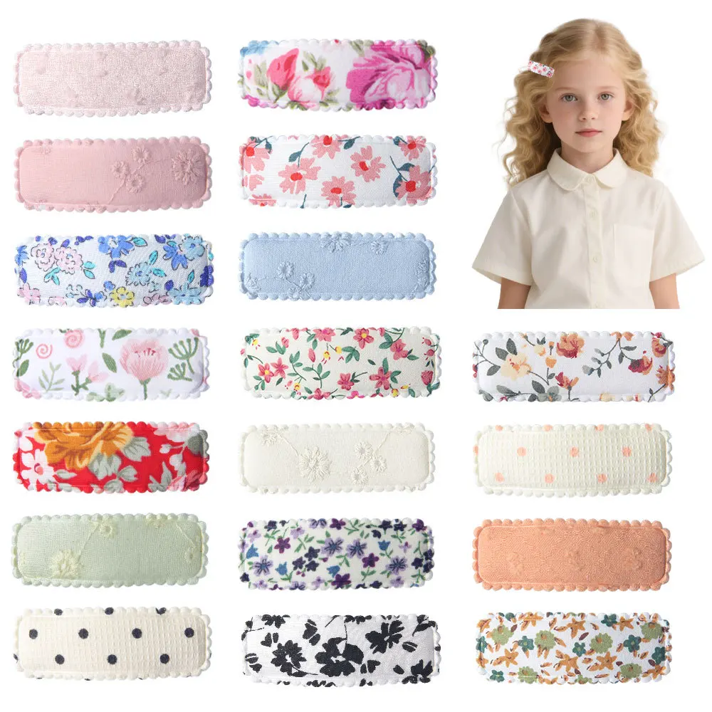 2pcs Children BB Clips Fabric Square Clips Flower Printed Bangs Edge Clips Cute Lovely Baby Girls Hairpin Hair Style Accessories
2pcs Children BB Clips Fabric Square Clips Flower Printed Bangs Edge Clips Cute Lovely Baby Girls Hairpin Hair Style Accessories