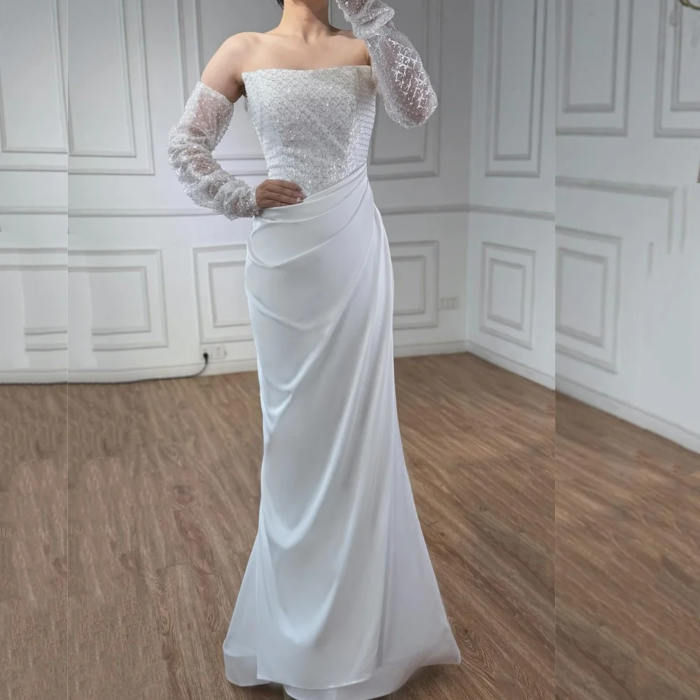 Длинные платья русалки со складками из джерси по индивидуальному заказу, блестящие длинные платья без бретелек, платье русалки на заказ, женское элегантное вечерние свадебные платья
Длинные платья русалки со складками из джерси по индивидуальному заказу, блестящие длинные платья без бретелек, платье русалки на заказ, женское элегантное вечерние свадебные платья