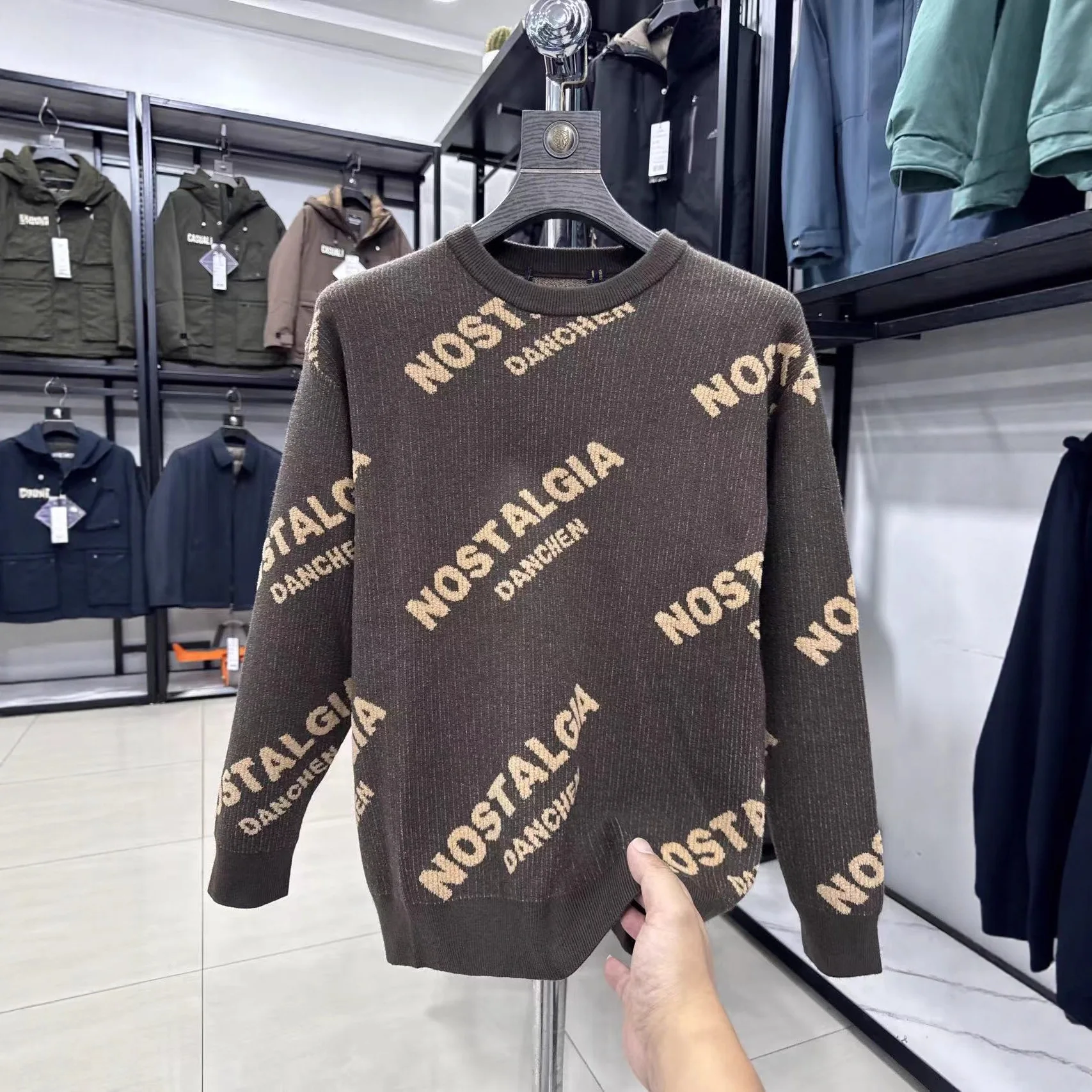 Haijia Thiened вязаный свитер с вышивкой букв, круглый пуловер Ne, мужской повседневный удобный длинный зимний топ све
Haijia Thiened вязаный свитер с вышивкой букв, круглый пуловер Ne, мужской повседневный удобный длинный зимний топ све