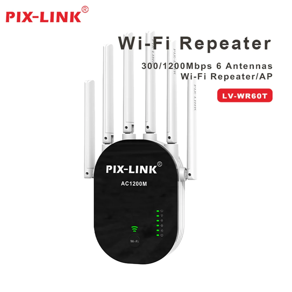PIX-LINK WR60T 1200Mbps Wireless WiFi Repeater WIFI Range Extender WiFi Signal Booster 2.4G Network 802.11 WiFi Amplifier Router