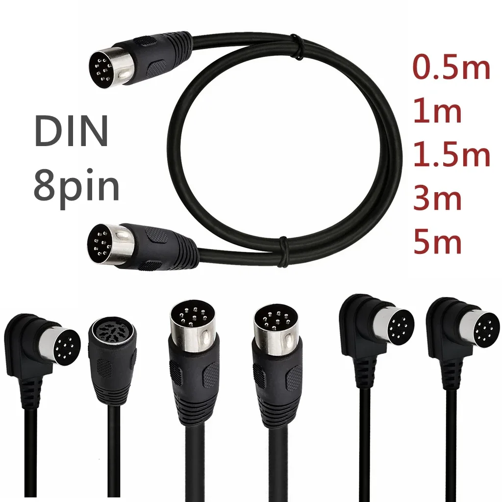 Din 8 Pin Male To Male & Female Speaker Midi 8pin Audio Extension Cable 90 Degree Right Angle Elbow Cord 0.5m 1m 1.5m 3m 5m
Din 8 Pin Male To Male & Female Speaker Midi 8pin Audio Extension Cable 90 Degree Right Angle Elbow Cord 0.5m 1m 1.5m 3m 5m