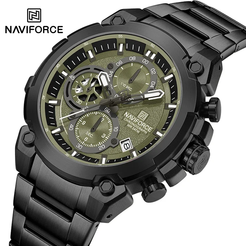 NAVIFORCE NF8071 Brand Design Quartz Luminous Calendar Military Sports Clock Stainless Steel Waterproof Reloj Hombre
NAVIFORCE NF8071 Brand Design Quartz Luminous Calendar Military Sports Clock Stainless Steel Waterproof Reloj Hombre