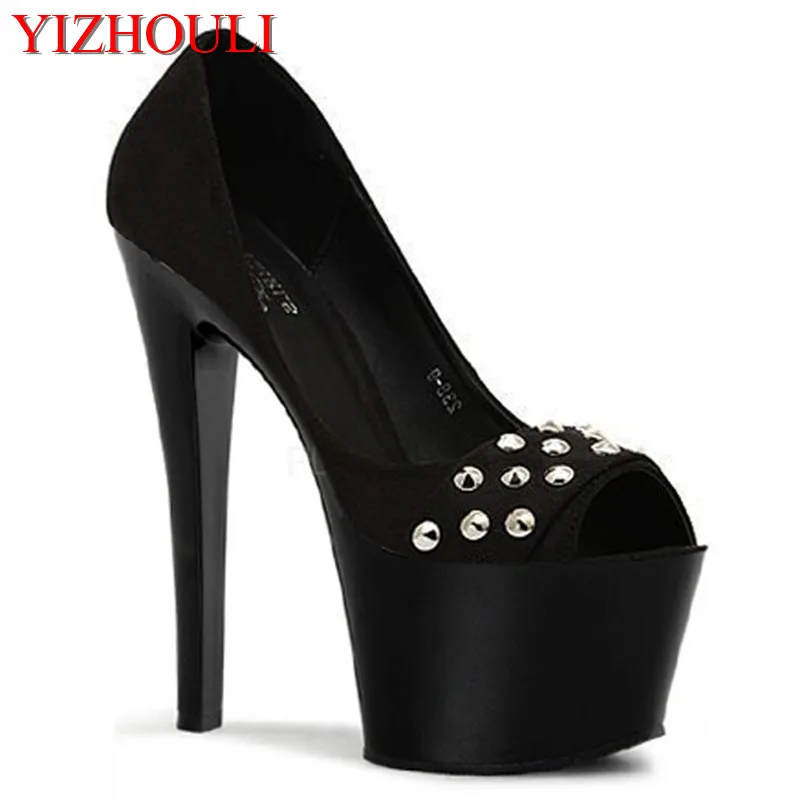 The new summer 17 cm high heels and sexy shoes crystal platform shoes high-heeled rivet pole dancing shoes
The new summer 17 cm high heels and sexy shoes crystal platform shoes high-heeled rivet pole dancing shoes