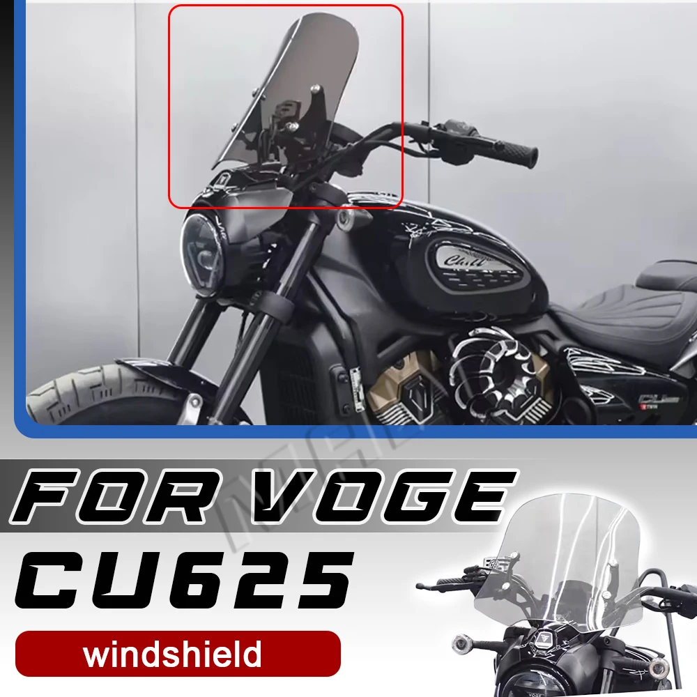 High-definition transparent windshield for VOGE CU625, windproof accessory.
High-definition transparent windshield for VOGE CU625, windproof accessory.