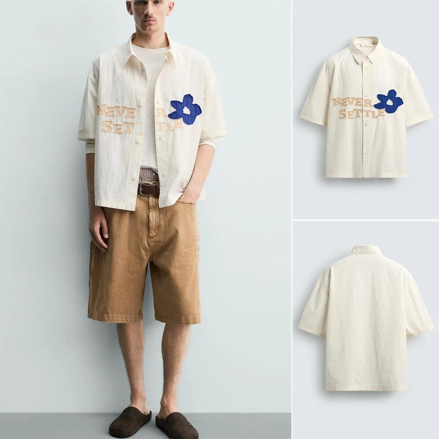 Loose Fit Short Sleeve Shirt Summer New Men's Fashion Printed Patchwork Collar Flip Casual Breathable Polyester Fiber Shirt
Loose Fit Short Sleeve Shirt Summer New Men's Fashion Printed Patchwork Collar Flip Casual Breathable Polyester Fiber Shirt